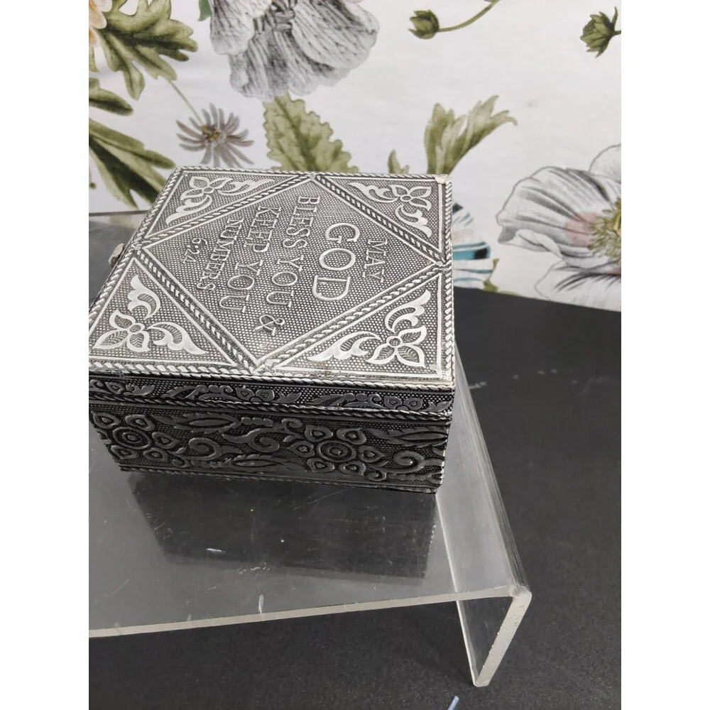 Blessed You Silver plated Velvet Lined Box